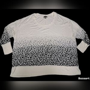 Ultra Soft Ombre Animal Print Sweater By Falls Creek-Size 2x